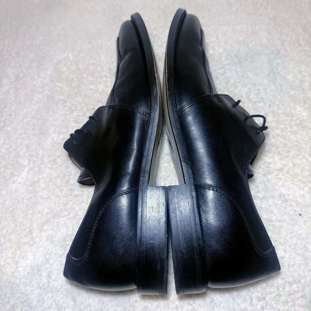 FLORSHEIM BLACK LEATHER SPLIT TOE OXFORDS 11.5D LEATHER UPPER AND LINING BALANCE